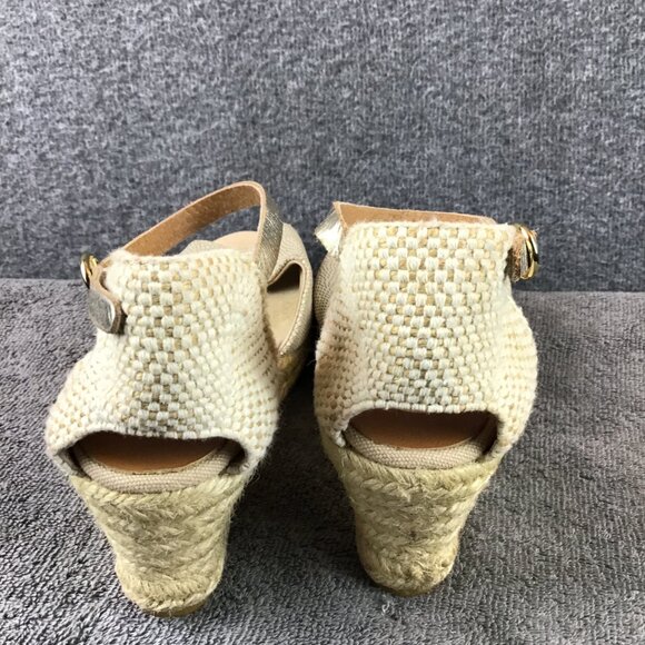 Kanna Women's Sandals Size 9 Espadrille Wedge Reptile Embossed Open Toe Strap - Picture 6 of 9